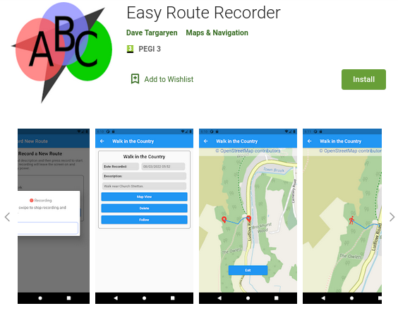 Easy Route Recorder Google Play Store